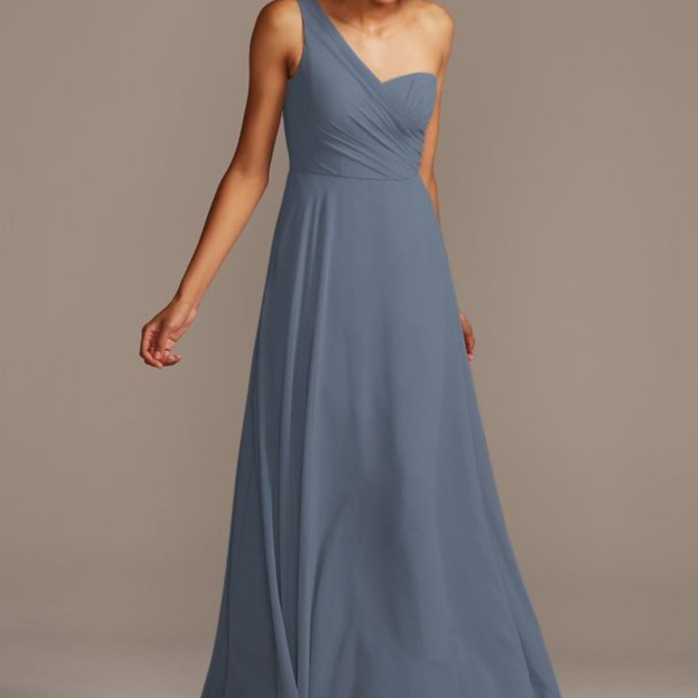 Steel blue formal gown